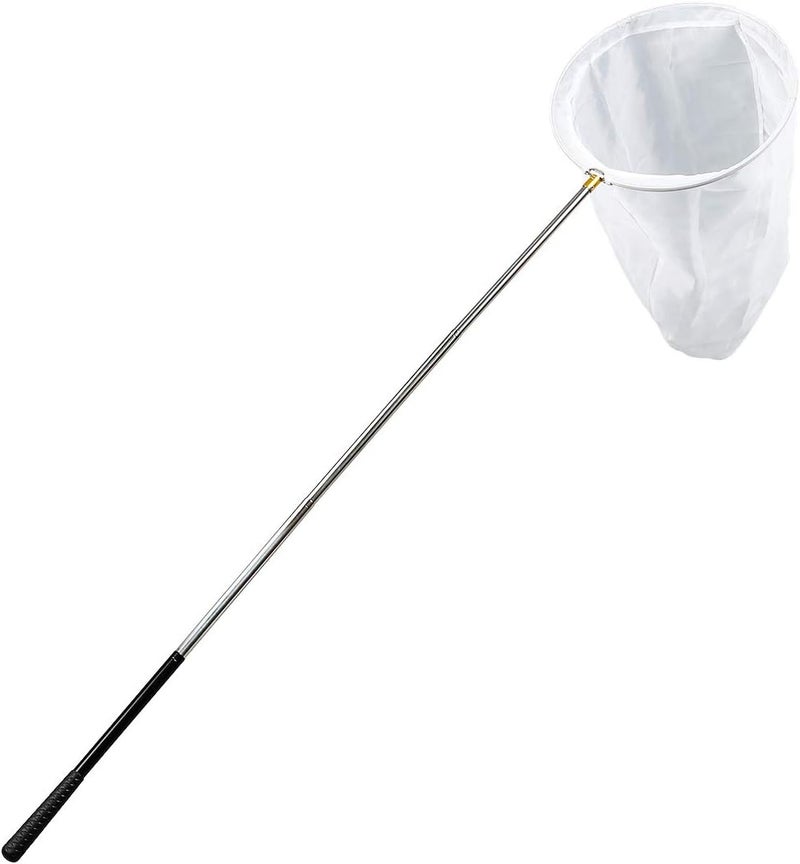 RESTCLOUD Professional Insect and Butterfly Net with 14" Ring, 26" Net Depth, 59" Telescopic Handle Full Extends to 73" Stainless Lockable - Image 1